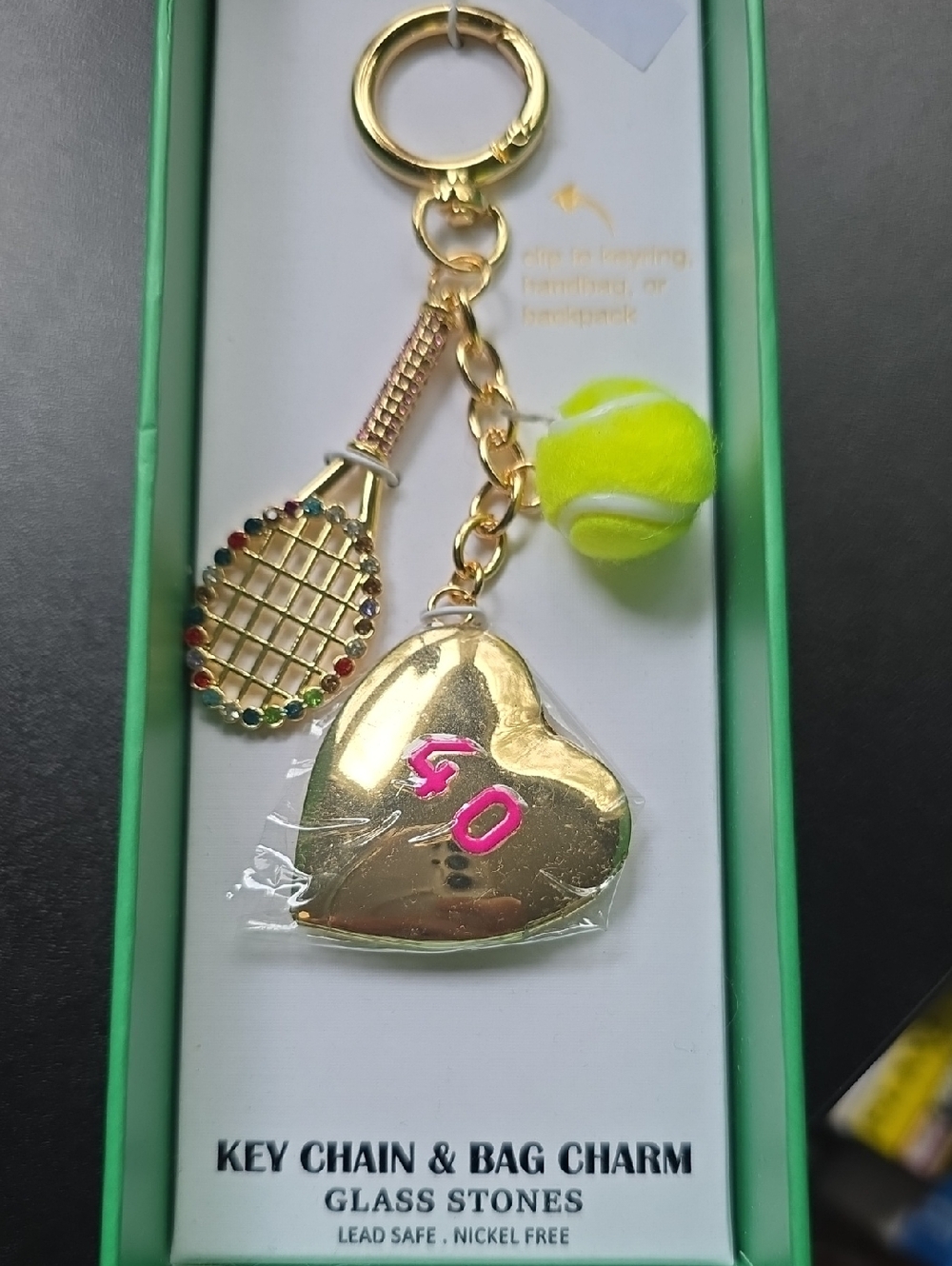 Piper K Tennis Bag Charm/Keychain